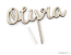 Cake topper personalizado con nombre para bautizo