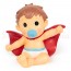 Figura niño con capa para tarta de bautizo