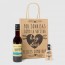 Detalle Bautizo llavero frases cuero con vino con bolsa