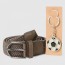 Detalle Bautizo cinturón elástico con llavero de futbol con bolsa