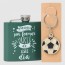 Detalle Bautizo llavero futbol petaca frases con bolsa