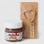Detalle bautizo llavero corazón con mini Nutella