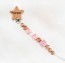 Pinza para chupete rosa con estrella personalizada 