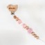 Pinza para chupete rosa con pajarito personalizado